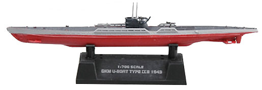 German submarine U9B, 1943, 1: 700, Easy Model 