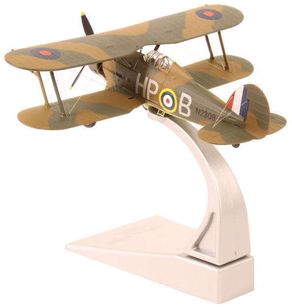 Gloster Gladiator Mk II, RAF, No.247 Sqn, N2308, RAF Roborough, Battle of Britain, August, 1940, 1:72, Corgi 