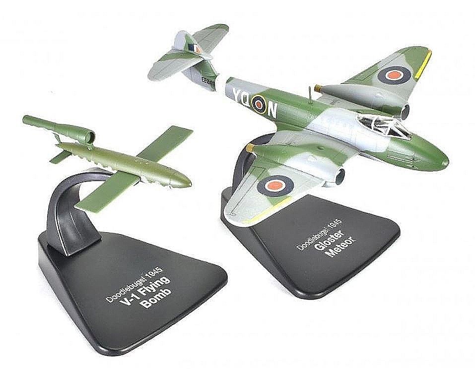 Gloster Meteor + V1 Flying Bomb, Doodlebugs, 1945, 1:72, Atlas 