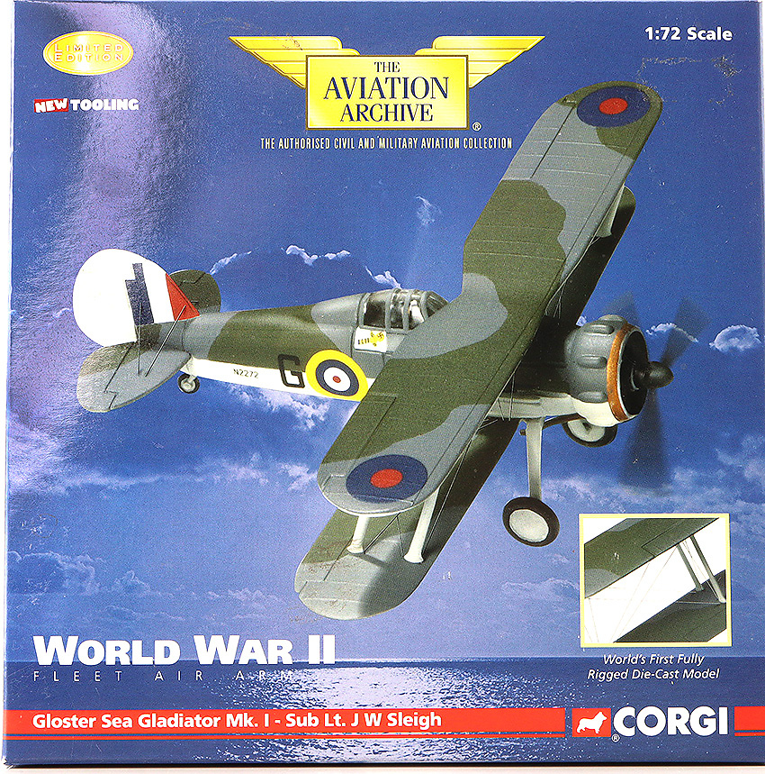 Gloster Sea Gladiator Mk.I, Sub-Lieutenant J. W. Sleigh 1:72, Corgi 