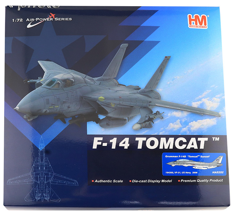 Grumman F-14D Tomcat, USN VF-31 Tomcatters, AJ103, Tomcat Sunset 2006, 1:72, Hobby Master 