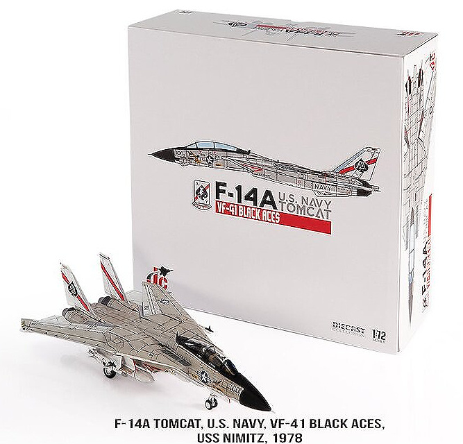 Grumman F14A Tomcat, U.S. NAVY VF-41 Black Aces, 1978, 1:72, JC Wings 