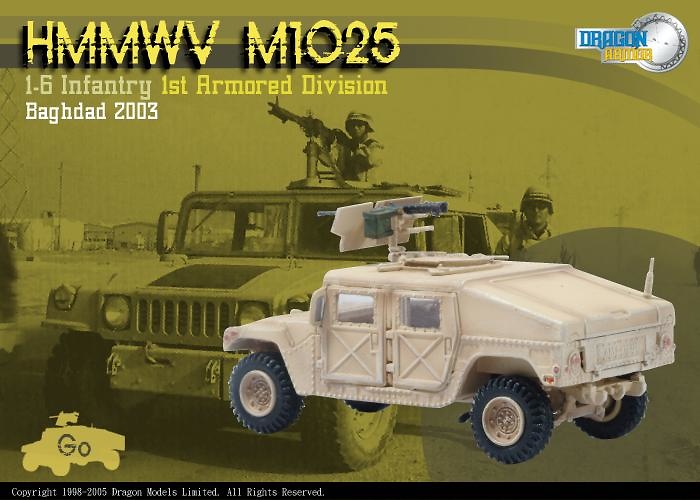 HMMWV M1025 1-6 Infantry, 1st Armored Division, Baghdad 2003, 1:72, Dragon Armor 