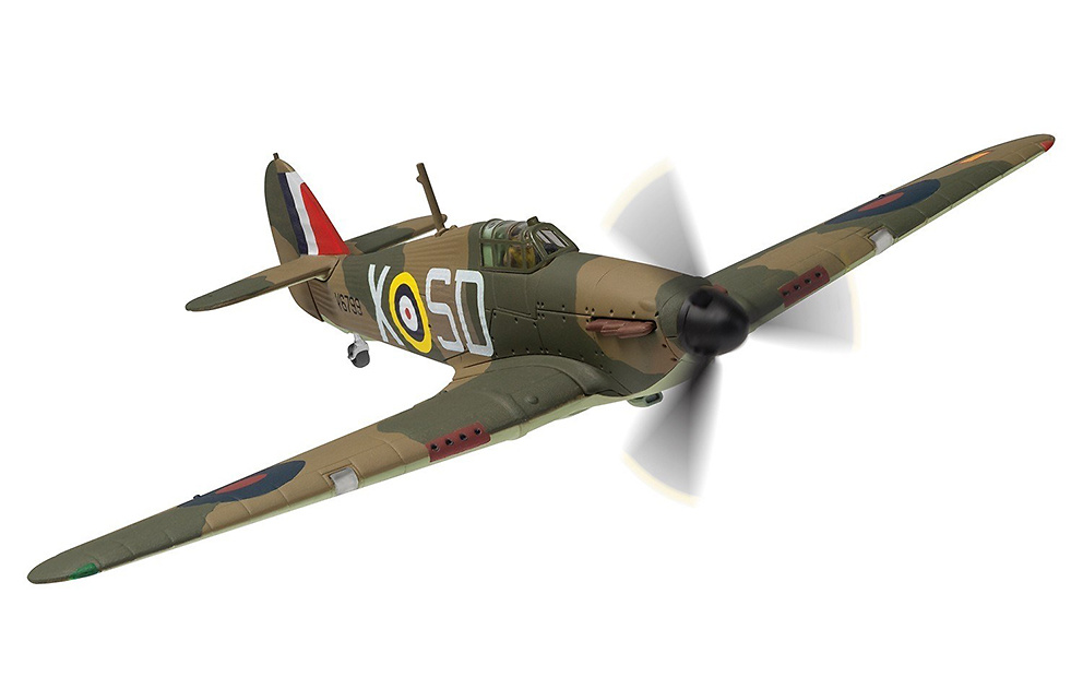 Hawker Hurricane Mk.I, V6799 / SD-X, Pilot K.W Mackenzie, RAF No.501 Squadron, October, 1940, 1:72, Corgi 