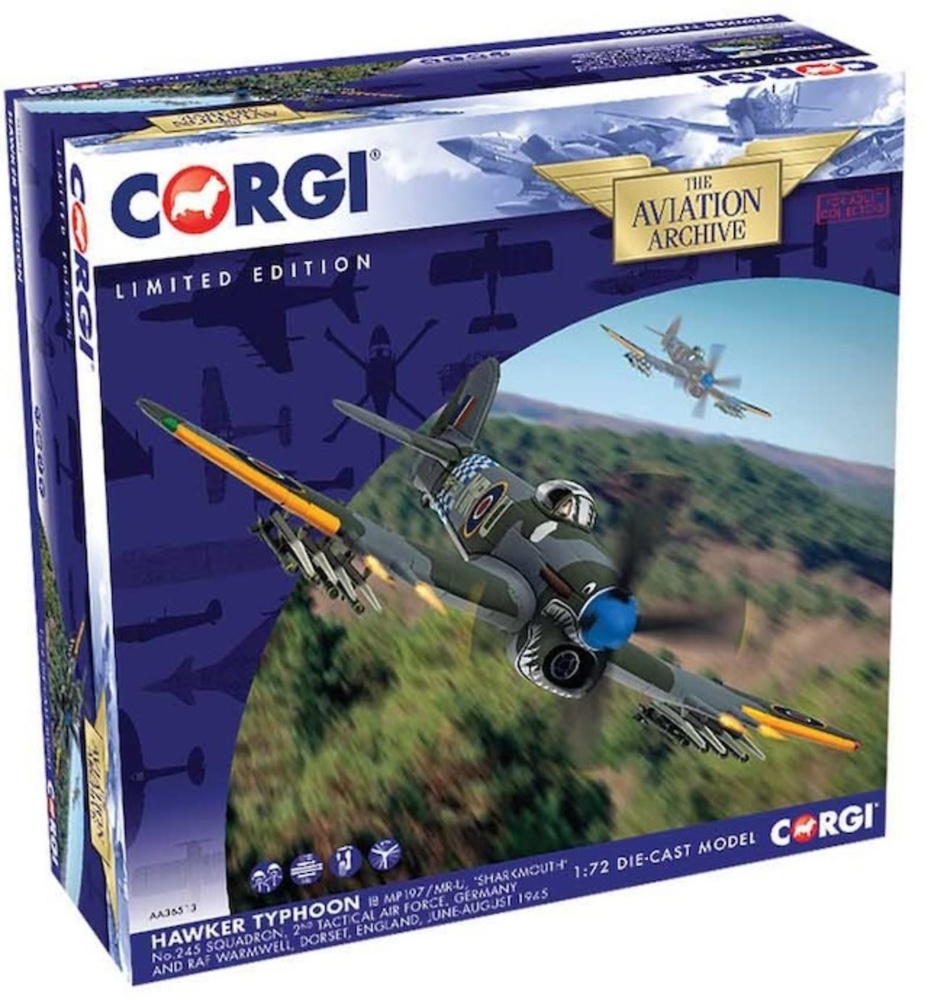 Hawker Typhoon IB MP147, Sharkmouth, RAF, 1:72, Corgi 