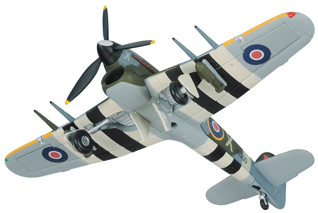 Hawker Typhoon Mk 1B, R. A. Johns, 439 Squadron, 143 Wing RCAF B9, Lantheuil, Normandy, 1944, 1:72, Corgi 