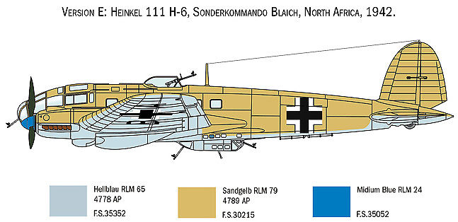 Heinkel HE111H, Medium Bomber, Germany, WWII 1:72, Italeri 