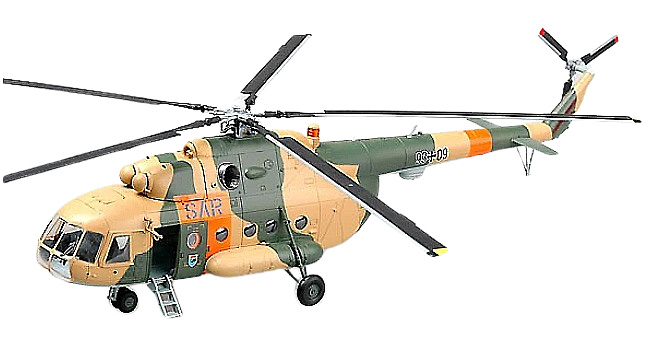 Helicopter Mi-8T No93 + 09, German Army Rescue Group, 1:72, Easy Model 