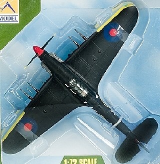 Hurricane MKII, 87 Squadron RAF Night Fighter, 1941/1942, 1:72, Easy Model 