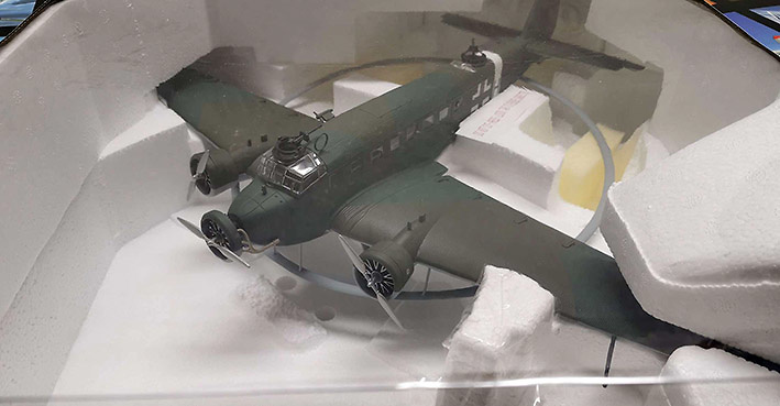 JU-52-3M, G6E MS (Minesweeper) Mausi, Luftwaffe, Minensuch-Gruppe, France, 1943. 1:48, Franklin Mint 