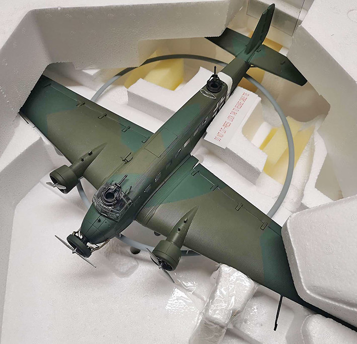 JU-52-3M, G6E MS (Minesweeper) Mausi, Luftwaffe, Minensuch-Gruppe, France, 1943. 1:48, Franklin Mint 