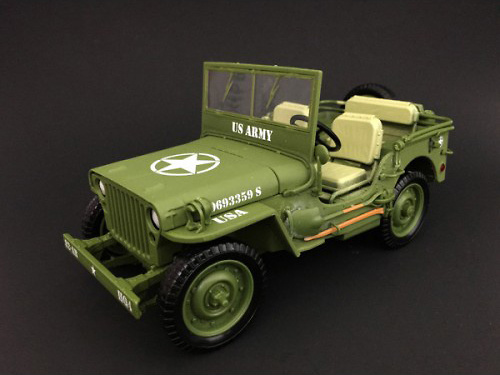 Jeep US Army, (green), World War 2, 1:18, American Diorama 