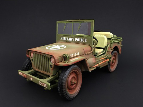 Jeep US Army, Military Police (with marks of use), World War II, 1:18, American Diorama 