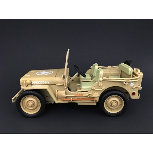 Jeep US Army, desert color, World War II, 1:18, American Diorama 