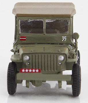 Willys Jeep,US Army, Gen. Douglas MacArthur, Leyte, Philippines, 1945, 1:72, Hobby Master 