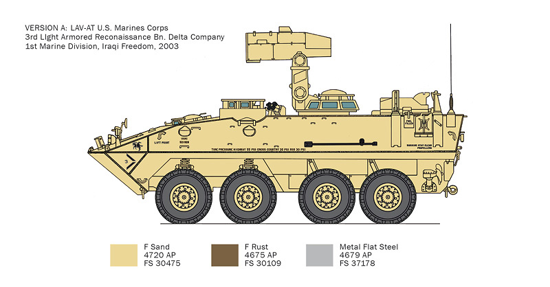 LAV-AT, Vehicle with anti-tank missiles, US Army, , 1:35, Italeri 