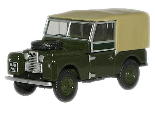 Land Rover 88 Canvas Roof, Green Bronze, UK, 1:76, Oxford 