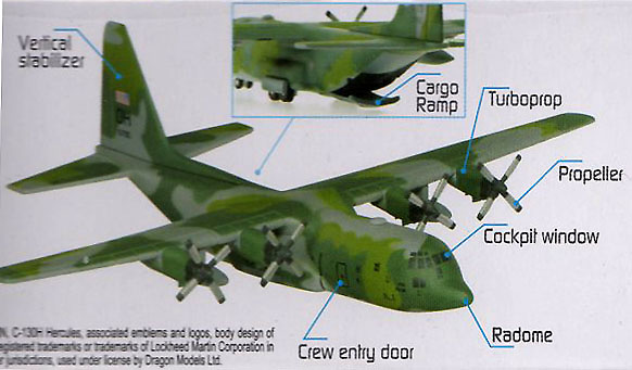 Lockheed C-130H Hercules, 179th Airlift Wing, Ohio ANG, 1:400, Dragon Wings 