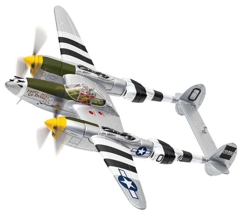 Lockheed P-38J Lightning 43-28431 / MC-O ‘Happy Jack’s Go Buggy’ Capt. Jack M Ilfrey 79th FS / 20th FG Kings Cliffe, 1:72, Corgi 