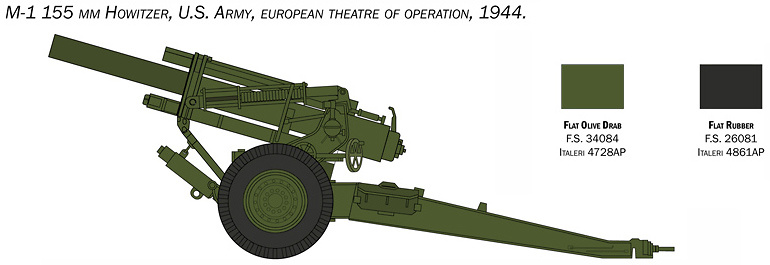 M1 155mm Howitzer, 1:35, Italeri 