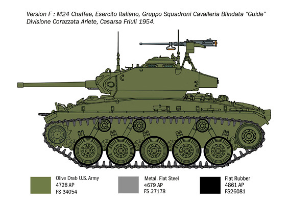 M24 Chaffee, Korean War, 1:35, Italeri 