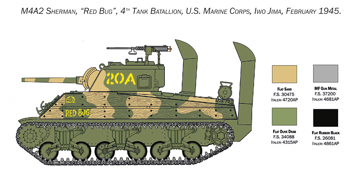 M4 Sherman, U.S. Marine Corps, 1:35, Italeri 