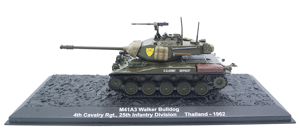 M41A3 Walker Bulldog, 4th Cavalry, 25th Infantry Division, Thailand, 1962,  1:72, Altaya