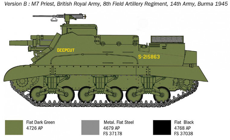 M7 Priest APC, 1:35, Italeri 
