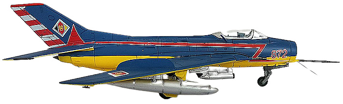 MIG-19S Farmer C. Red 872, Jagdgeschwader 3, East German AF,1968, 1:72, Panzerkampf 