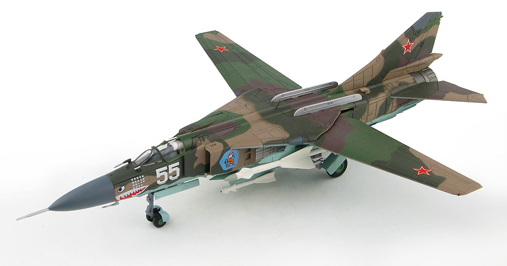 MIG-23MLD White 55, 120 IAP, Bagram AB, Afghanistan 1989, 1:72, Hobby Master 