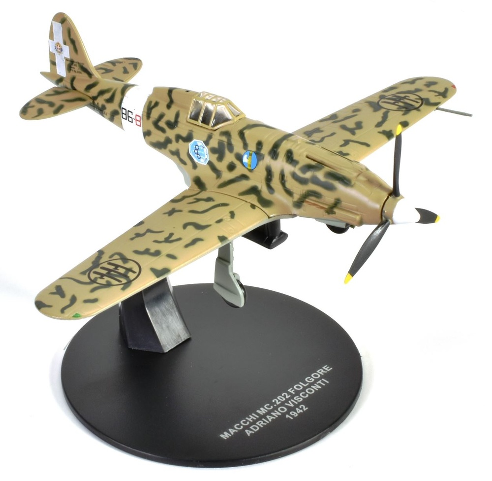 Macchi MC.202 Folgore piloted by Adriano Visconti, 1942, 1:72, Atlas 