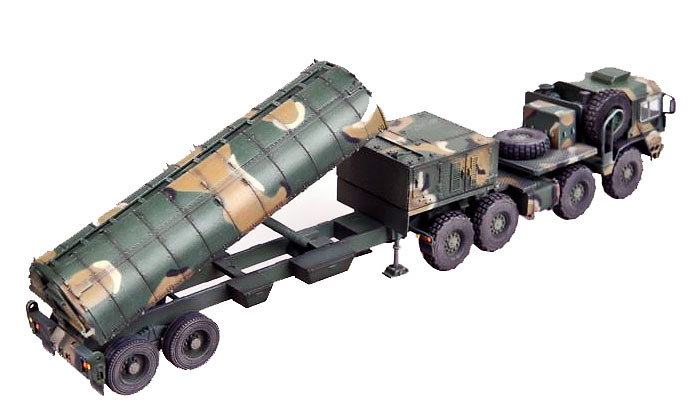 Man M1014 truck with Tractor & BGM-109G Gryphon with Cruise Missile, NATO, 1991, 1:72, Modelcollect 