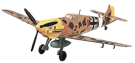 Messerschmitt BF-109E-7/TROP, 2/JG27, Libya, 1941, 1:72, Easy Model 