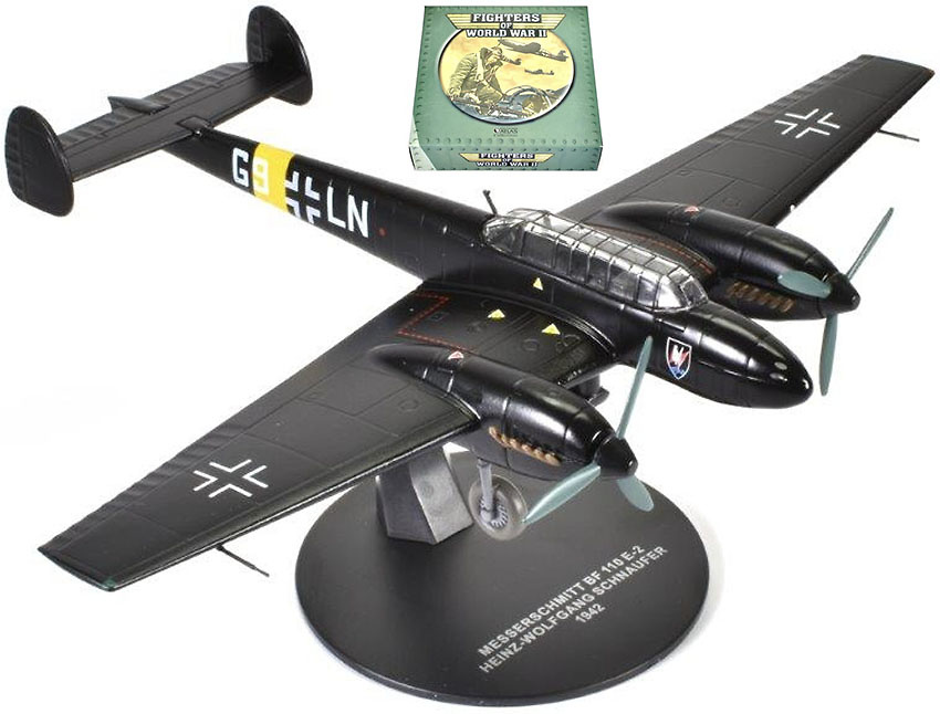 Messerschmitt BF-110 E-2, pilot Heinz-Wolfgang Schnaufer,1942, 1:72, Atlas 