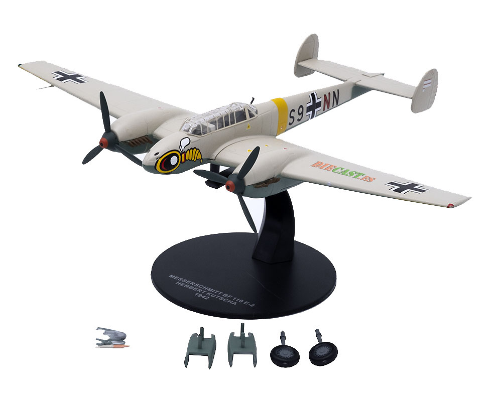 Messerschmitt BF-110 E-2, pilot Herbert Kutscha, Alemania, 1942, 1:72, Atlas 