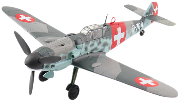 Messerschmitt Bf 109 G-6 J-704, 7 Fliegerkompanie, Swiss Air Force, 1944, 1:48, Hobby Master 