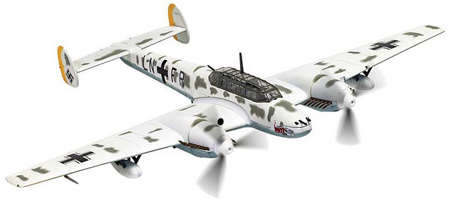 Messerschmitt Bf 110F, Luftwaffe 10.(Z)/JG 5, LN+FR, Eastern Front, Operation Barbarossa, Winter 1942, 1:72, Corgi 