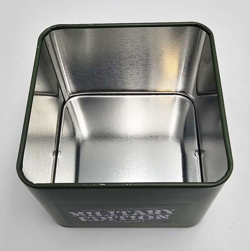 Metal box with padding 