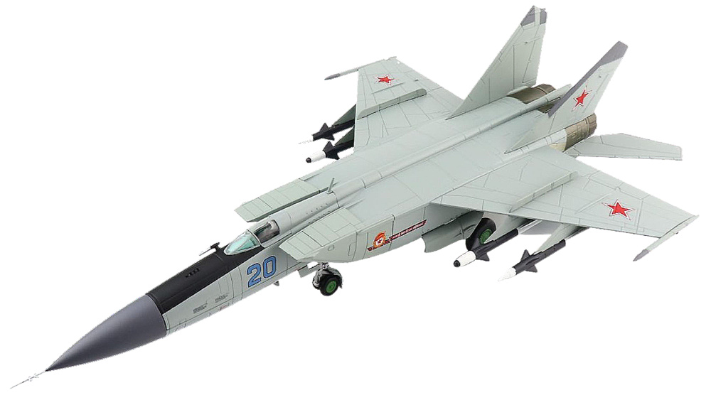 MiG-25PDS Foxbat-E, Ukrainian AF, 146th GFAR, Blue 20, Vasilkov AB, Ukraine, 1990, 1:72, Hobby Master 