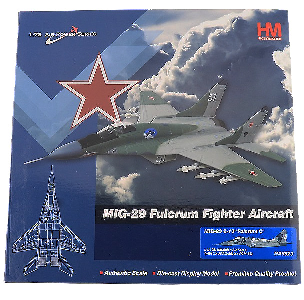 Mig-29 9-13 “Fulcrum C” Bort 02, Ukrainian Air Force, 1:72, Hobby Master 