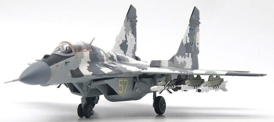 Mikoyan MiG-29MU1 Fulcrum-C ,Ukranian Air Force, Yellow 57, Ukraine, 2014, 1:72, JC Wings 