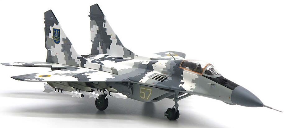 Mikoyan MiG-29MU1 Fulcrum-C ,Ukranian Air Force, Yellow 57, Ukraine, 2014, 1:72, JC Wings 