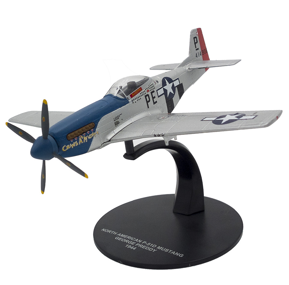 North American P-51D Mustang, pilot George Preddy, 1944, 1:72, Atlas 