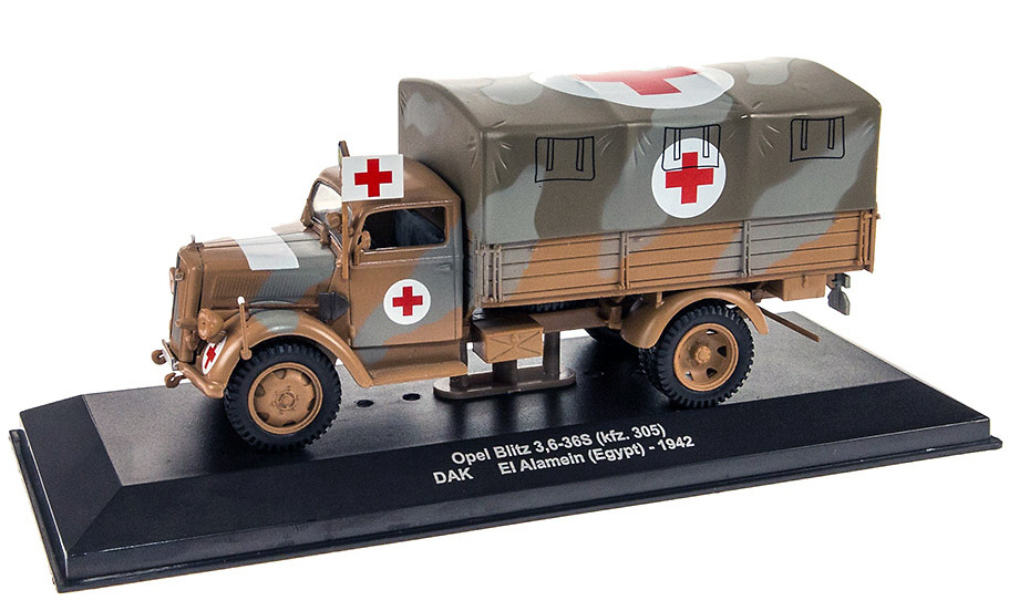 Opel Blitz 3.6-36S truck, Kfz. 305, DAK, El Alamein, 1942, 1:43, Atlas 