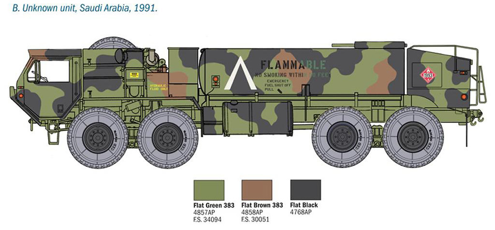 Oshkosh M978 Fuel Servicing Truck, 1:35, Italeri 