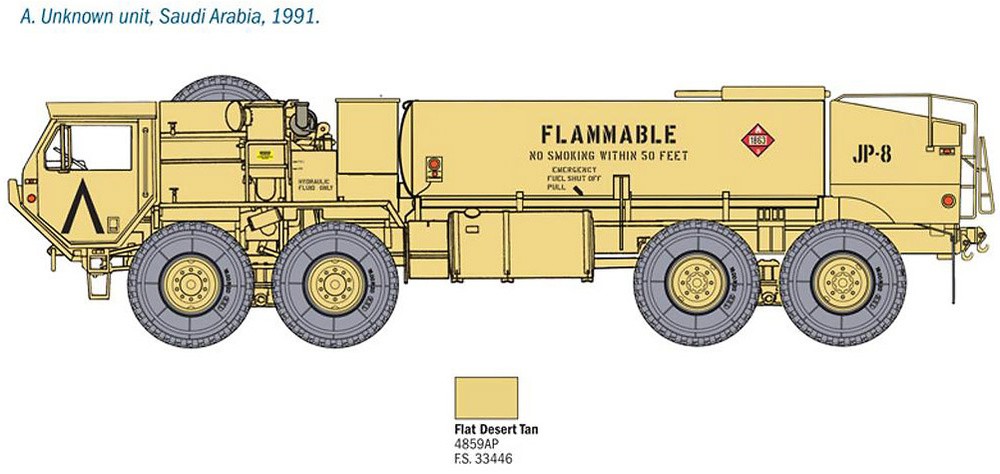 Oshkosh M978 Fuel Servicing Truck, 1:35, Italeri 