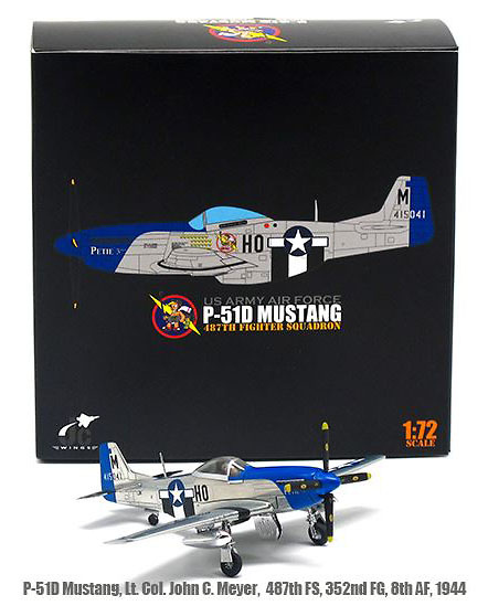 P-51D Mustang Lt. Col J.C. Meyer 487th Fighter Sqn. 352nd Fighter Group 8th Air Force 1944, 1:72, JC Wings 