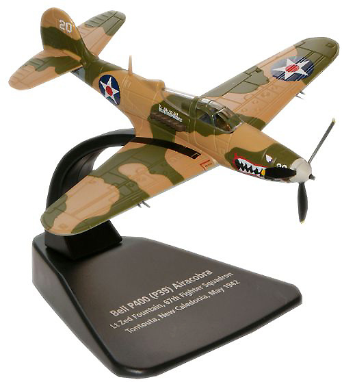 P39 Airacobra, Lt. Zed Fountain, 67th Fighter Squadron, USAAF, Tontoula, New Caledonia, , 1942, 1:72, Oxford 