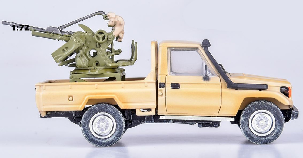 Pickup with ZPU-2 (figures not included), 1:72, Panzerkampf 