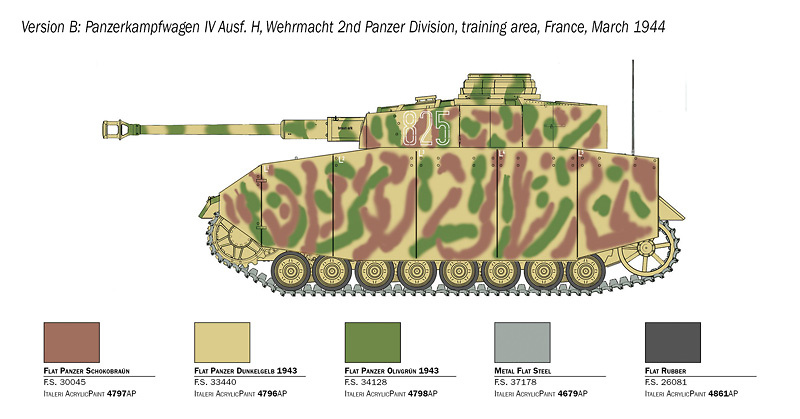 Pz. Kpfw. IV Ausf. H, Germany, WWII, 1:35, Italeri 